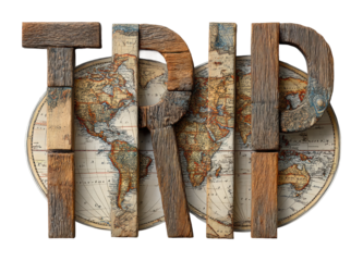 Exciting trip ideas to explore around the world travel adventures isolated on transparent background