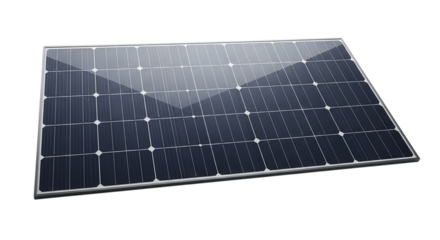 Close up of a single solar panel on a black background
