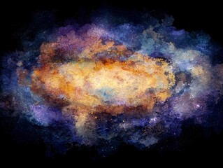 Cosmic Nebula with Vibrant Colors and Stars