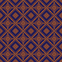 Geometric floral lines on a dark blue background with emphasis on brass lines and patterns.