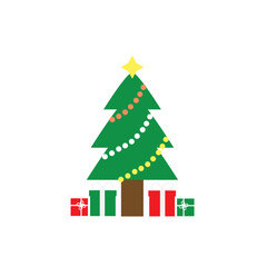 Christmas tree illustration Fir tree Star ornament 12 Month Flat Event Event