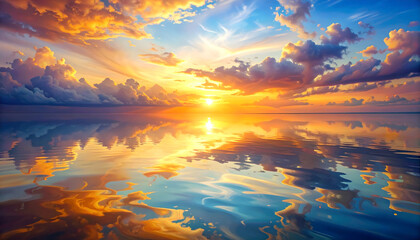 夕焼け＆朝焼けの水面