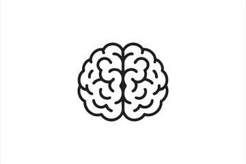 Brain icon vector representing intelligence, creativity, and thinking concept