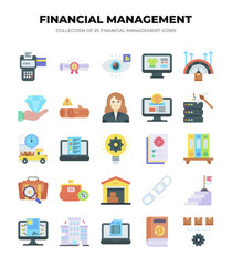 Financial Management Icons. A Collection of 25 Business and Finance Icons