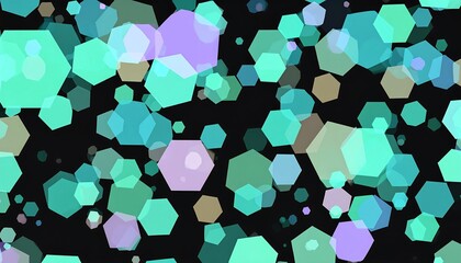 Abstract Hexagon Bokeh - A Colorful and Dynamic Background.