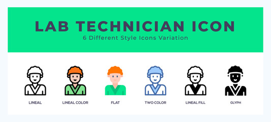 Lab technician symbol. logo. icon vector illustration.