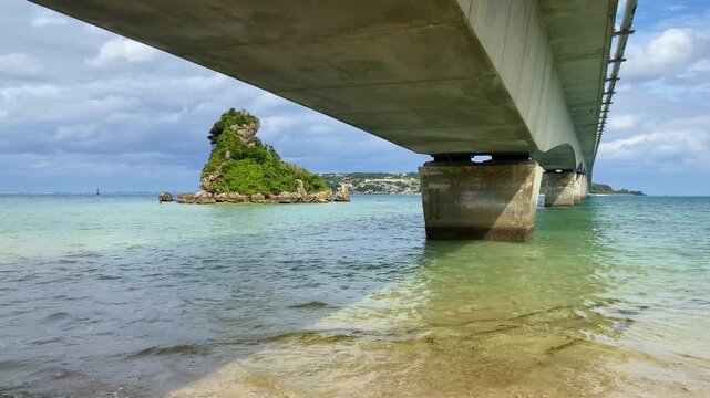 View from under Kouri Bridge, one of the very long bridge