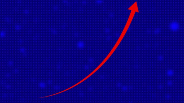 Creative Graph hand drawn arrow chart growing up. Business growth arrow and graph chart, Business Line Arrow Sales Profit Increasing To Futures. - Powered by Adobe