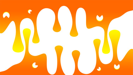 Wavy honey pattern. Orange honey dripping illustration. Abstract honey dripping pattern. Honey dripping on white background.