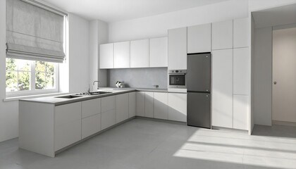 A complete Bulthaup B3 kitchen system in matte white