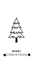 christmas tree vector illustration on transparent background.