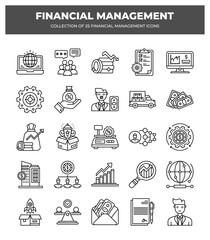 Collection of 25 Financial Management Icons