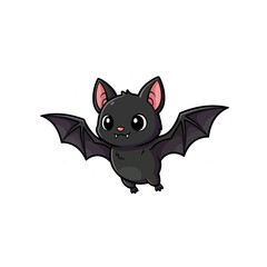 Cute Flying Bat Cartoon