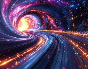 Cosmic Tunnel - A Journey Through Space and Time.