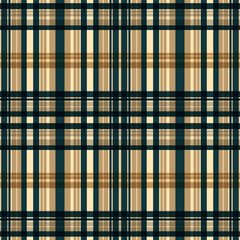 Plaid Texture with Stripes and Shades in Beige and Navy Blue