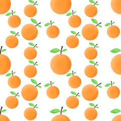 Seamless orange fabric pattern on white background