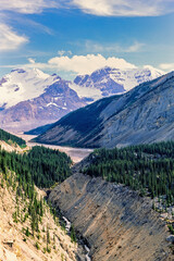Ravine in a scenic mountain landscape view