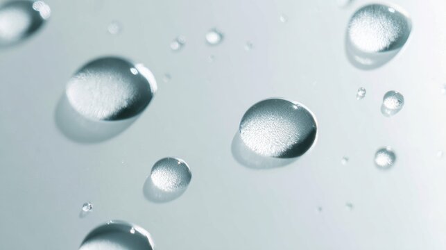 Close-up of water droplets on a reflective surface