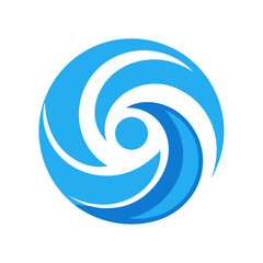 simple flat colour style vector art of a swirling 