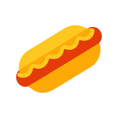 imple flat colour style vector art of a taco filled with lettuce and meat.