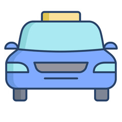 car linear color icon design