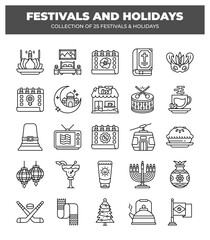 Collection of 25 Festivals and Holidays. A Diverse Celebration of Culture and Religion