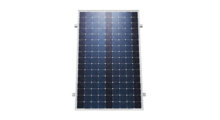 A single solar panel isolated on a black background