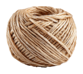 Crafting with natural yarn techniques home creative environment isolated on transparent background