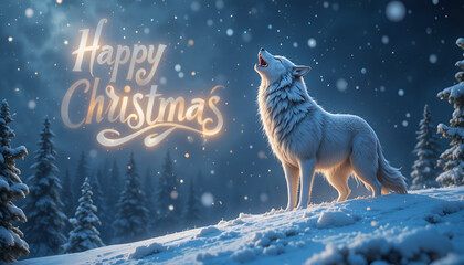 christmas card with deer