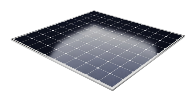 Modern solar panel on a black background studio shot