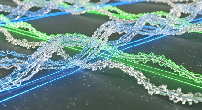 Abstract Visualization of Artificial Intelligence as Shimmering Water Flow - Powered by Adobe