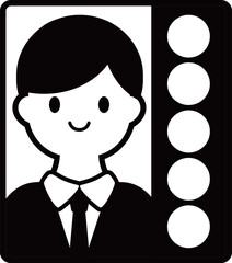 選挙ポスターのアイコン　モノトーン