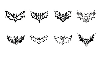 Dark Gothic Bat Symbol Set