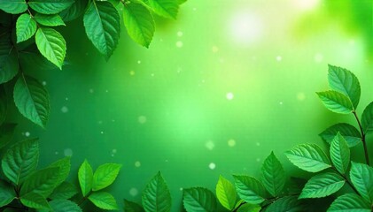 Vibrant Green Foliage Background Lush Greenery Perfect for Presentations, Websites & Design Projects
