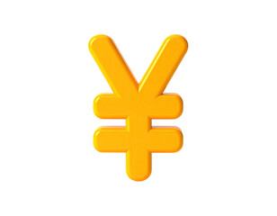 Obraz premium Gleaming, 3D-rendered symbol, gold color, currency, Japanese Yen character, black background