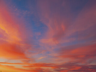 Fototapeta premium colorful sunset clouds summer time