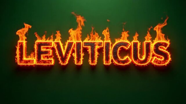 Burning Leviticus Text in Flames: A Powerful, Symbolic, and Dramatic 4K Video Footage for Religious Commentary, Historical Context, and Artistic Expression