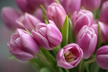 Fototapeta premium Oregon Shape in Beautiful Dutch Tulip Garden with Bright Colors