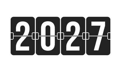 2027 score board cards, arrivals departure board numbers, analog mechanical clock style