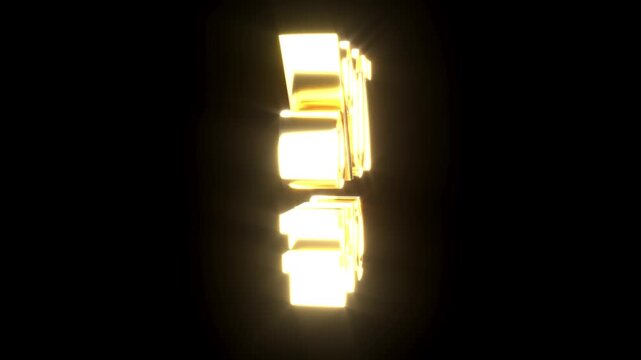 Gold text number 70 percent off price promotion on black bg able to loop endless 4k