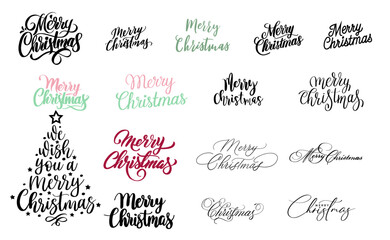 A bundle containing the message "Merry Christmas" in various calligraphy styles