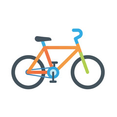 Fototapeta premium Vibrant orange and blue bicycle, symbolizing active lifestyle and outdoor recreation, perfect for illustrating health and fitness
