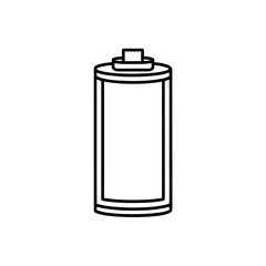 battery icon line art vector illustration on transparent background