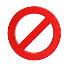 Fototapeta premium A bright red circular sign with a diagonal line through it, set against a black backdrop