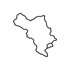 Fototapeta premium map icon line art vector illustration on transparent background