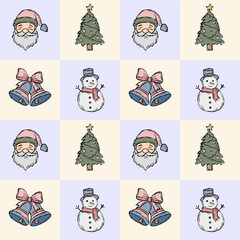 Christmas Whimsical Seamless Pattern Background Hand Drawn Squiggle Art  Playful Holiday Texture for Wrapping Paper and Festive Designs Festive and Playful Decorative Texture