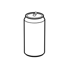 soda can icon line art vector illustration on transparent background