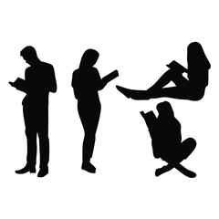 Thoughtful Man Sitting on a Chair Silhouette