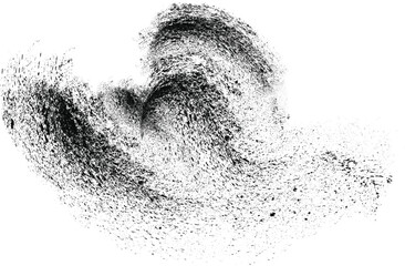 Dust overlay. Black grainy texture isolated. Black rough texture isolated on white background. Dust overlay. Dark grain noise. Sandblast..eps10