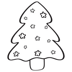 Coloring Christmas tree for winter season and more.